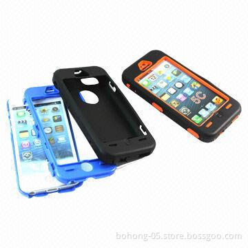 Silicone and PC Cases for iPhone 4S, Various Colors Available, Anti-dust Protection